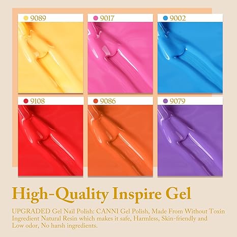 CANNI HEMA & TPO Free UV/LED sada gélových lakov 6x9ml - 2322