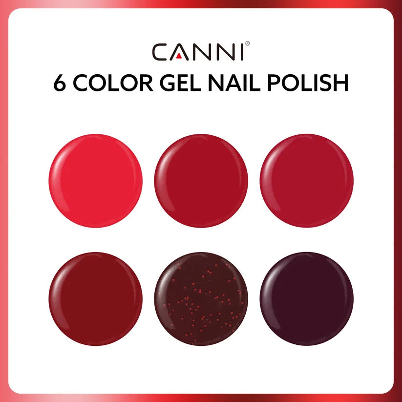 CANNI HEMA & TPO Free UV/LED sada gelových laků 6x9ml - 2309