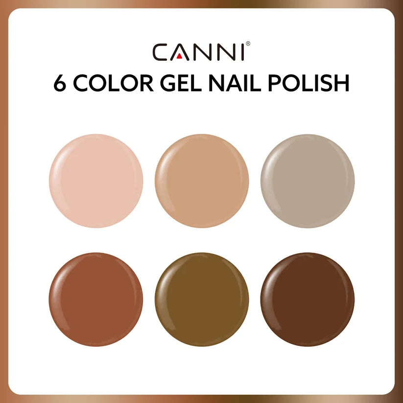 CANNI HEMA & TPO Free UV/LED sada gelových laků 6x9ml - 2310