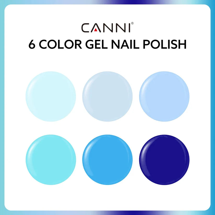 CANNI HEMA & TPO Free UV/LED sada gelových laků 6x9ml - 2313