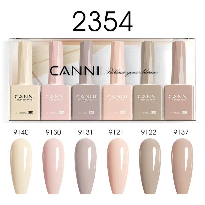 CANNI HEMA & TPO Free UV/LED sada gel laků 6x9ml - 2301