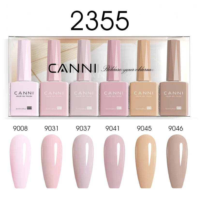 CANNI HEMA & TPO Free UV/LED sada gel laků 6x9ml - 2301