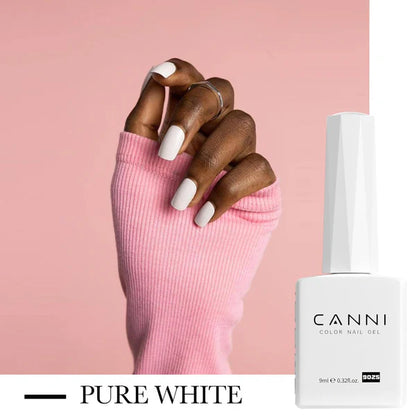 CANNI HEMA & TPO Free UVLED gélový lak 9 ml – 9025 (Biela)