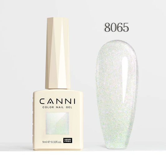 CANNI HEMA-FREE & TPO-FREE Glitter Gélový Lak 9 ml – Aurora Glitter Series - 8065