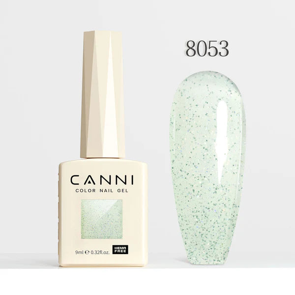 CANNI HEMA-FREE & TPO-FREE Glitter Gélový Lak 9 ml – Fairy Glitter Series - 8053