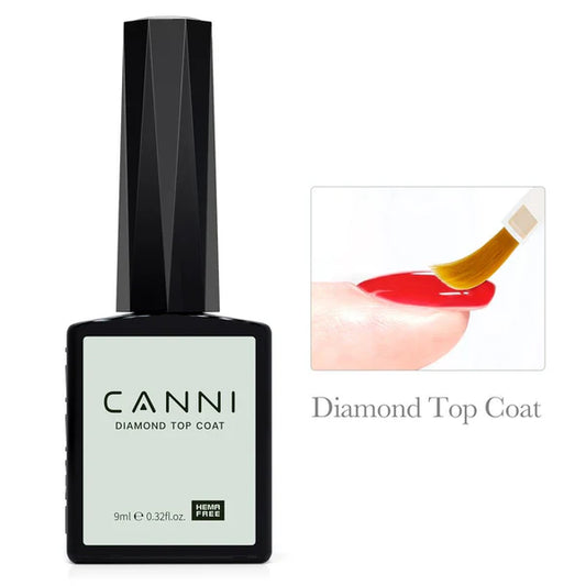 CANNI HEMA-Free Diamond Top Coat 9 ml – lesklý vrchný gél lak