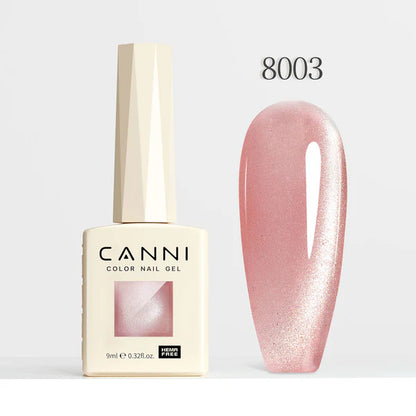 CANNI HEMA & TPO Free - Cat Eye gélový lak 9ml - Shimmer Velvet Series - 8003