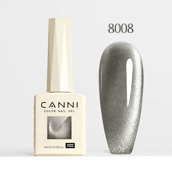 CANNI HEMA & TPO Free - Cat Eye gélový lak 9ml - Shimmer Velvet Series - 8008
