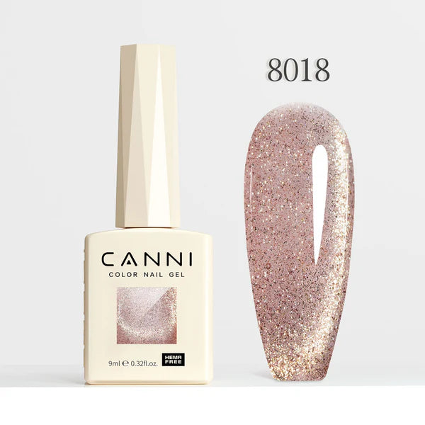 CANNI HEMA & TPO Free - Cat Eye gélový lak 9ml – Iridescent Dream Series - 8018