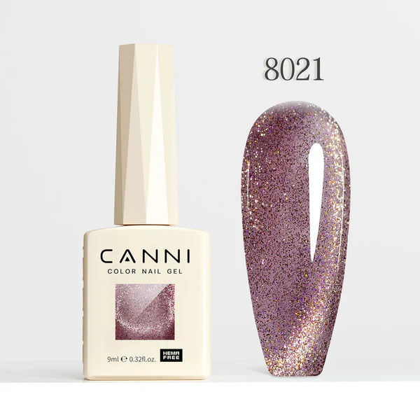 CANNI HEMA & TPO Free - Cat Eye gélový lak 9ml – Iridescent Dream Series - 8021