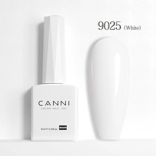 CANNI HEMA & TPO Free UVLED gélový lak 9 ml – 9025 (Biela)