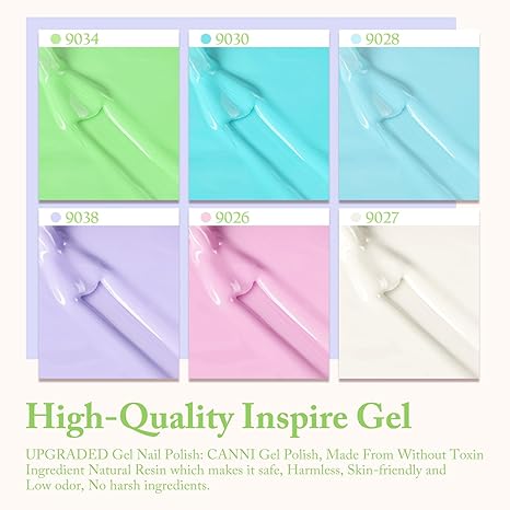 CANNI HEMA & TPO Free UV/LED sada gélových lakov 6x9ml - 2305