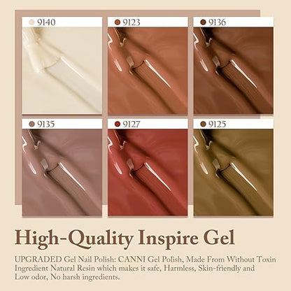 CANNI HEMA & TPO Free UV/LED sada gélových lakov 6x9ml - 2326