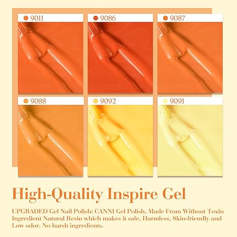CANNI HEMA & TPO Free UV/LED sada gélových lakov 6x9ml - 2338