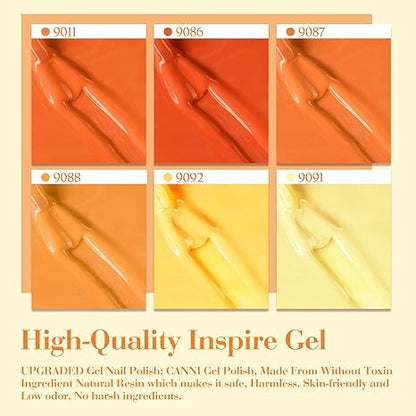 CANNI HEMA & TPO Free UV/LED sada gélových lakov 6x9ml - 2338