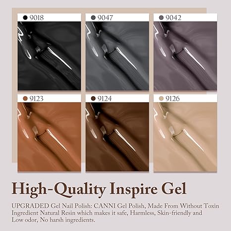 CANNI HEMA & TPO Free UV/LED sada gélových lakov 6x9ml - 2341