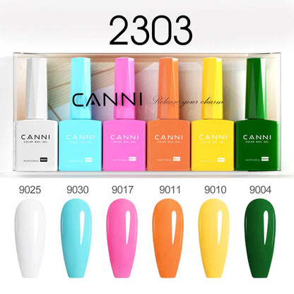CANNI HEMA & TPO Free UV/LED sada gelových laků 6x9ml - 2303