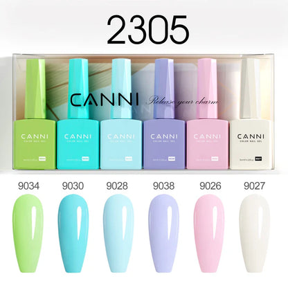 CANNI HEMA & TPO Free UV/LED sada gélových lakov 6x9ml - 2305