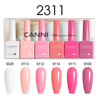 CANNI HEMA & TPO Free UV/LED sada gel laků 6x9ml - 2311