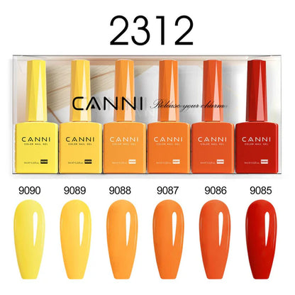 CANNI HEMA & TPO Free UV/LED sada gelových laků 6x9ml - 2312