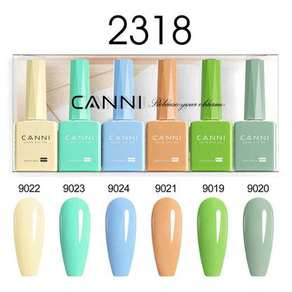 CANNI HEMA & TPO Free UV/LED sada gelových laků 6x9ml - 2318