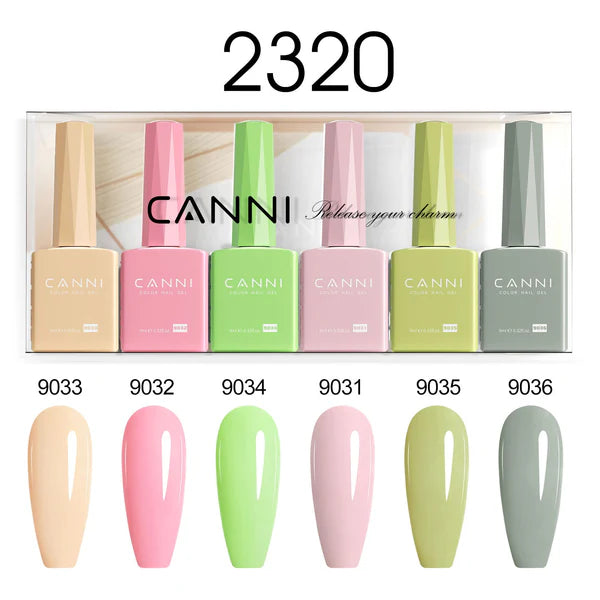 CANNI HEMA & TPO Free UV/LED sada gélových lakov 6x9ml - 2320