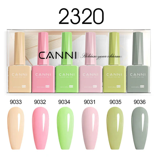 CANNI HEMA & TPO Free UV/LED sada gélových lakov 6x9ml - 2320