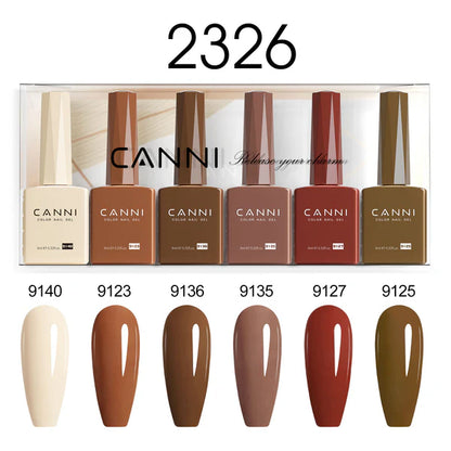 CANNI HEMA & TPO Free UV/LED sada gélových lakov 6x9ml - 2326
