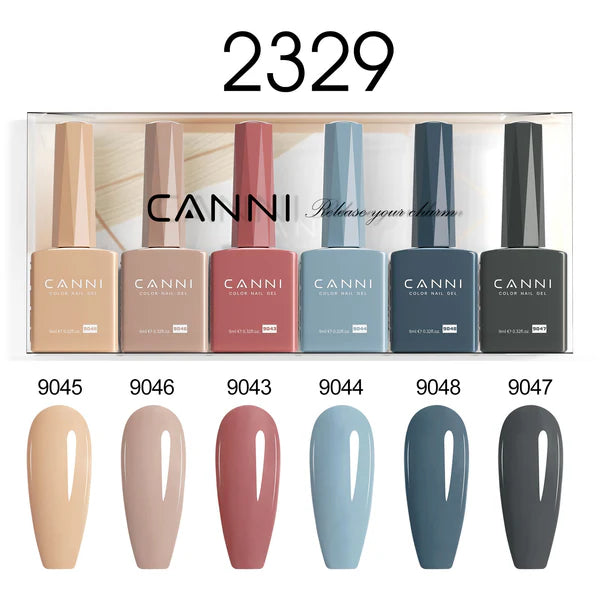 CANNI HEMA & TPO Free UV/LED sada gélových lakov 6x9ml - 2329