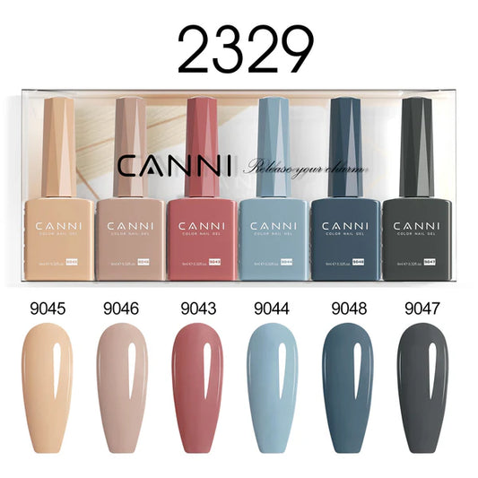 CANNI HEMA & TPO Free UV/LED sada gélových lakov 6x9ml - 2329