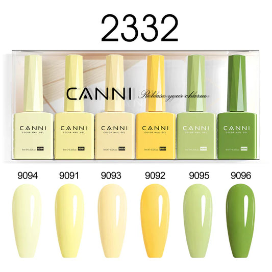 CANNI HEMA & TPO Free UV/LED sada gélových lakov 6x9ml - 2332