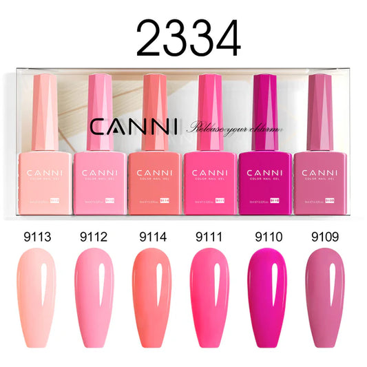 CANNI HEMA & TPO Free UV/LED sada gélových lakov 6x9ml - 2334