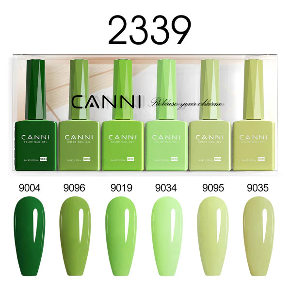 CANNI HEMA & TPO Free UV/LED sada gélových lakov 6x9ml - 2339