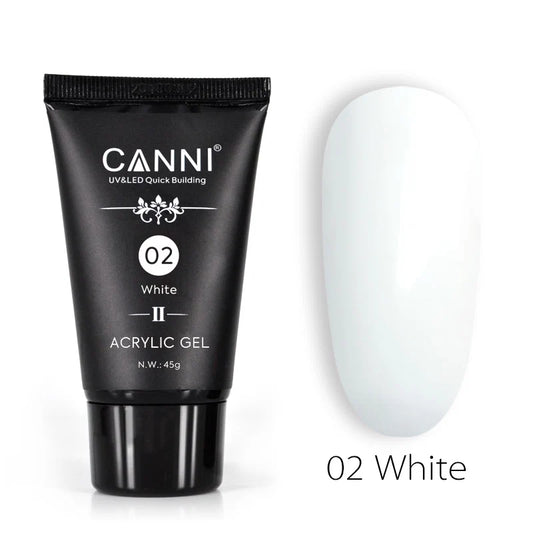 CANNI HEMA & TPO Free akrylgél (polygél) 45 g – 02 White