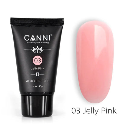 CANNI HEMA & TPO Free akrylgél (polygél) 45 g – 03 Jelly Pink