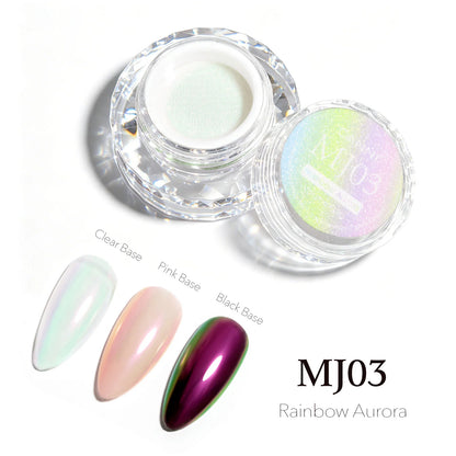 CANNI chrómový prášok na nechty – Rainbow Aurora – MJ03 – 0,3 g