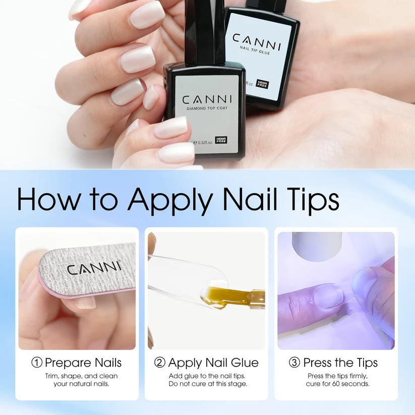 CANNI Nail Tip Glue – HEMA-Free lepiaci gél na soft gél tipy – 9 ml