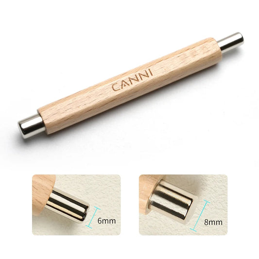 CANNI oboustranný magnet na Cat Eye nehty – dřevěná rukojeť, 6/8 mm