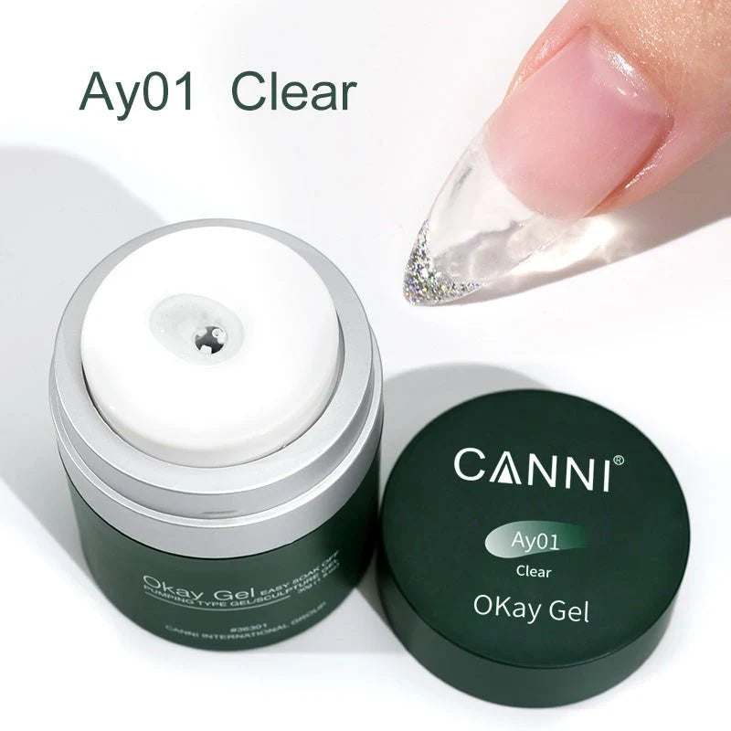 CANNI OKay Gel samovyrovnávací stavebný gél 30 g – Ay01 Clear
