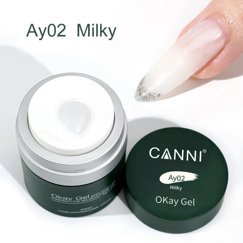 CANNI OKay Gel samovyrovnávací stavebný gél 30 g – Ay02 Milky
