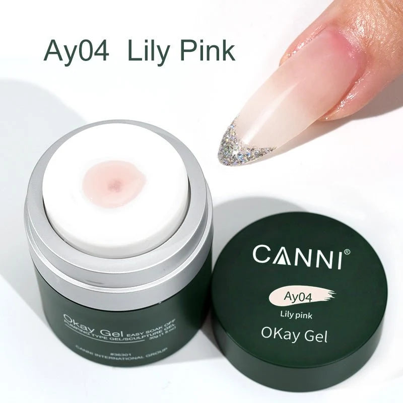 CANNI OKay Gel samovyrovnávací stavebný gél 30 g – Ay04 Lily Pink