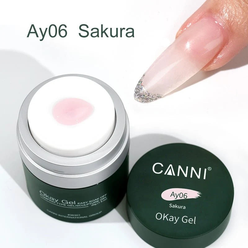 CANNI OKay Gel samovyrovnávací stavebný gél 30 g – Ay06 Sakura