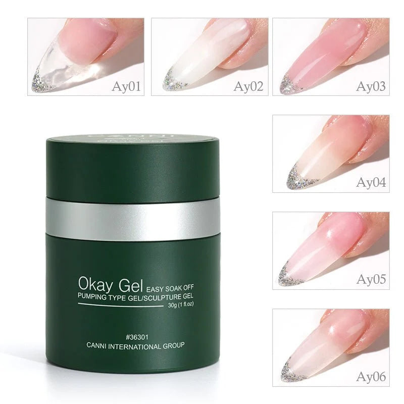 CANNI OKay Gel samovyrovnávací stavebný gél 30 g – Ay02 Milky
