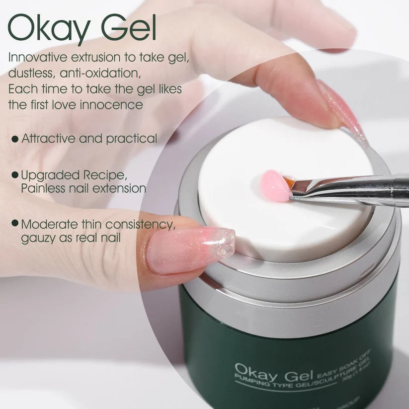 CANNI OKay Gel samovyrovnávací stavebný gél 30 g – Ay02 Milky