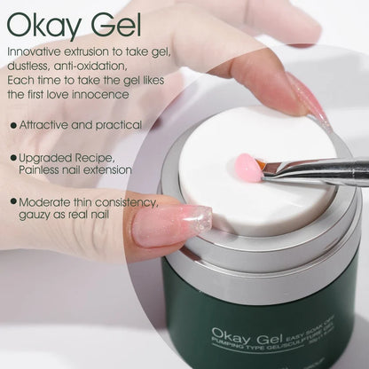 CANNI OKay Gel samovyrovnávací stavebný gél 30 g – Ay02 Milky
