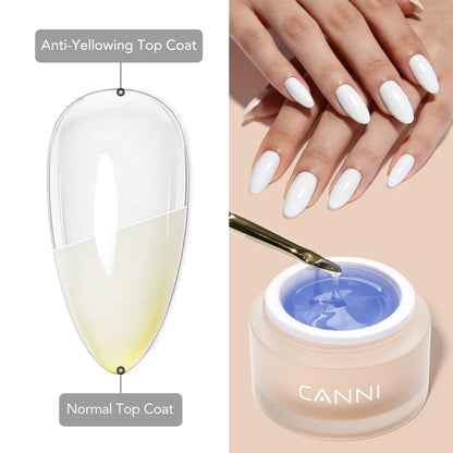 CANNI High Shine Purple Top Coat BG12 – lesklý vrchný gél, 10 g