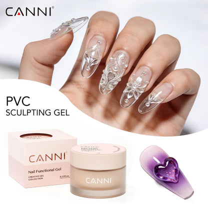 CANNI PVC Sculpting Gel BG05 – priehľadný 3D zdobiaci gél, 10 g