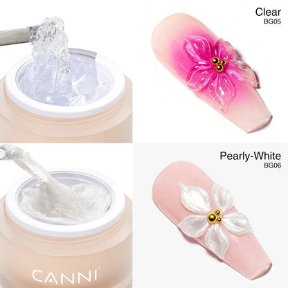 CANNI PVC Sculpting Gel BG05 – priehľadný 3D zdobiaci gél, 10 g