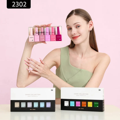 CANNI HEMA &amp; TPO Free UV/LED sada gelových laků 6x9ml - 2302 - Pink Champagne Dreams