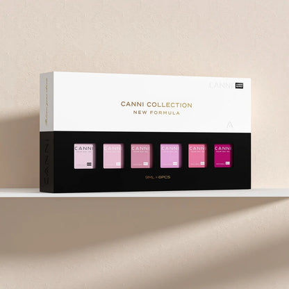 CANNI HEMA &amp; TPO Free UV/LED sada gelových laků 6x9ml - 2302 - Pink Champagne Dreams
